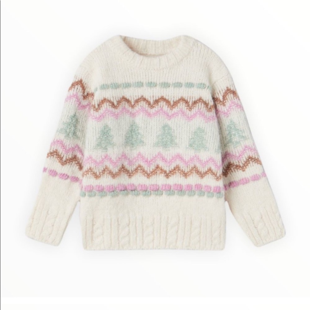 Zara Jacquard Knit Winter/Holiday Sweater